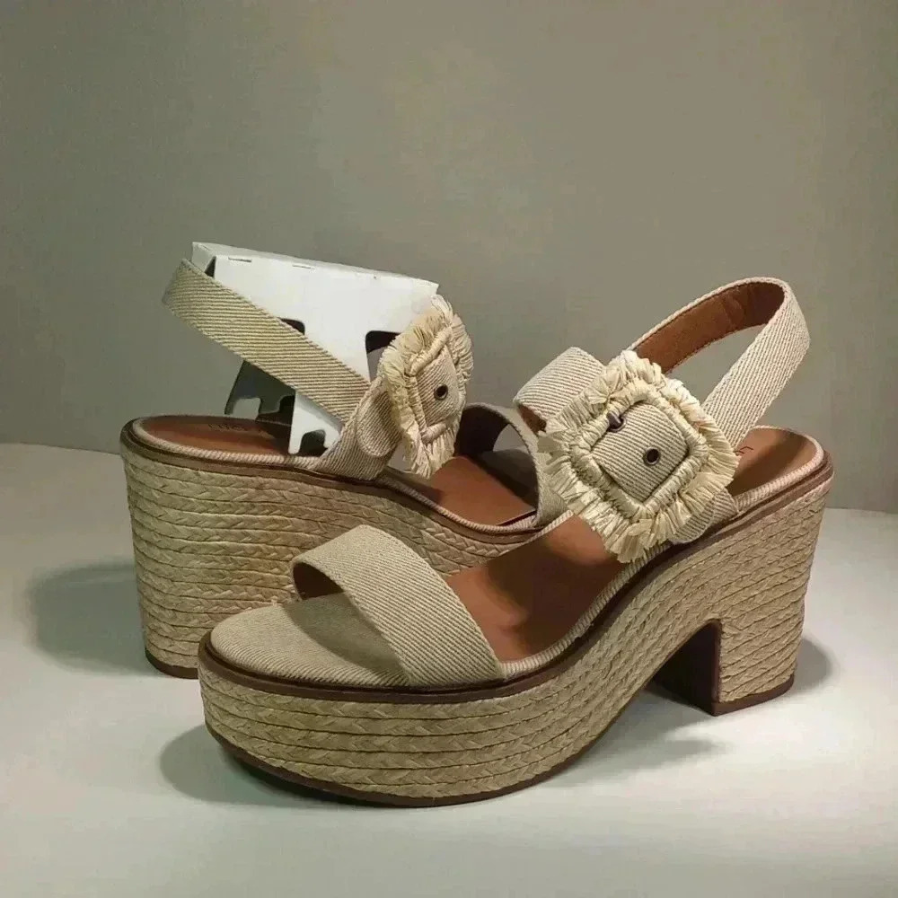 Lucky brand women's Yidris Espandrille platform sandal Healed - Picture 7 of 12
